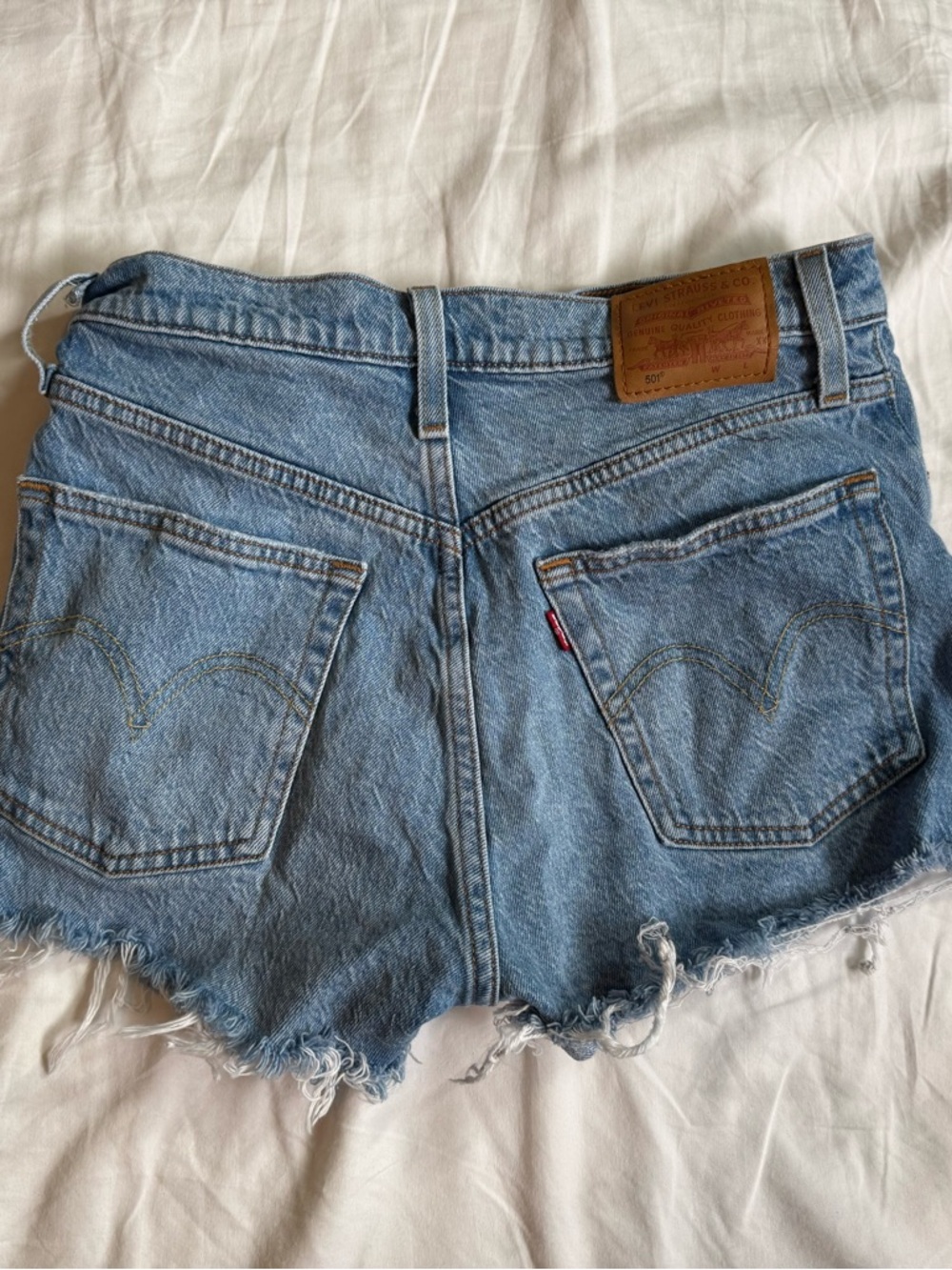 Levi's Women's Light Wash Denim Cutoff Shorts